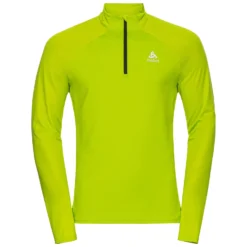 Longsleeve Odlo Men Mid Layer 1/2 Zip Essential Ceramiwarm Lime Green