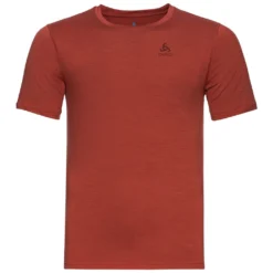 Ondershirt Odlo Men BL TOP Crew Neck S/S Merino 200 Ketchup