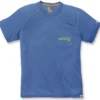T-Shirt Carhartt Men Fishing S/S Inf. Blue Heather 2 T-Shirt Carhartt Men Fishing S/S Inf. Blue Heather -The North Kleding Winkel 1 EU 103570 445 F1