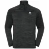 Longsleeve Odlo Men Mid Layer 1/2 Zip Run Easy Warm Black Melange