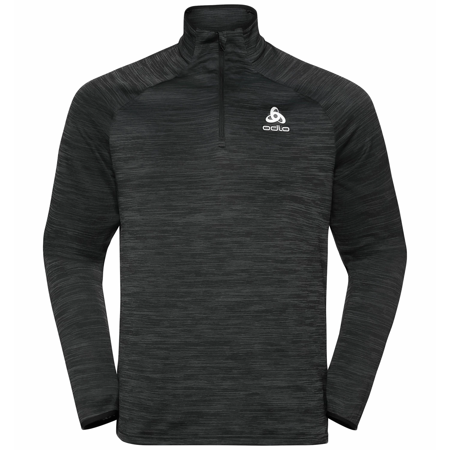 Longsleeve Odlo Men Mid Layer 1/2 Zip Run Easy Warm Black Melange 3 Longsleeve Odlo Men Mid Layer 1/2 Zip Run Easy Warm Black Melange