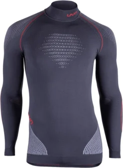 Ondershirt Uyn Men Evolutyon L/S Turtle Neck Charcoal White Red