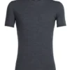 Ondershirt Icebreaker Mens Anatomica SS Crewe Jet Heather Black -The North Kleding Winkel 103033002 1