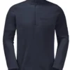 Trui Jack Wolfskin Men Taunus Half Zip Night Blue -The North Kleding Winkel 1709522 1010 a020