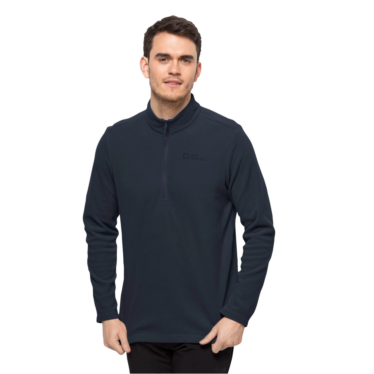 Trui Jack Wolfskin Men Taunus Half Zip Night Blue 4 Trui Jack Wolfskin Men Taunus Half Zip Night Blue - Afbeelding 2
