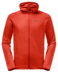 Trui Jack Wolfskin Men Baiselberg Hooded Full Zip Strong Red