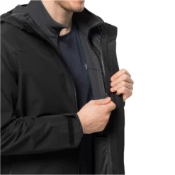 Trui Jack Wolfskin Men Beilstein Full Zip Black -The North Kleding Winkel 1710551 6000 m006
