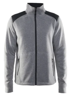 Vest Craft Men Noble Zip Jacket HK Fleece Grey Melange