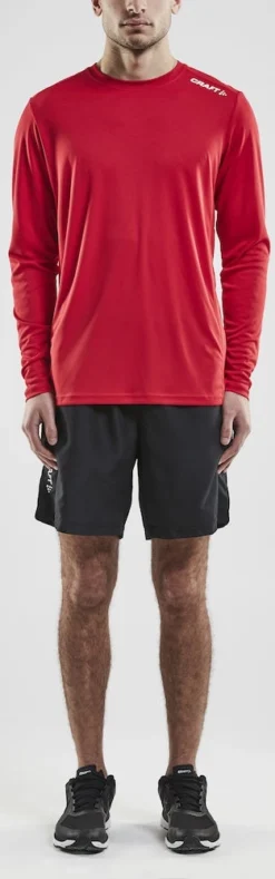 Longsleeve Craft Men Rush LS Tee Bright Red -The North Kleding Winkel 1907364 430000 RUSH20LS20TEE C6