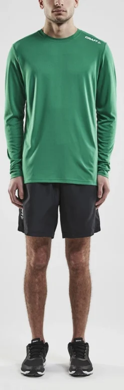 Longsleeve Craft Men Rush LS Tee Team Green -The North Kleding Winkel 1907364 651000 RUSH20LS20TEE C6