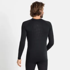 Ondershirt Odlo Men BL Top Crew Neck LS Performance Warm Eco Black New Odlo Graphite Grey -The North Kleding Winkel 196192 60212 4