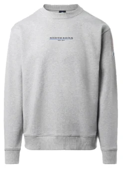 Trui North Sails Men Crewneck Sweatshirt With Graphic Grey Melange