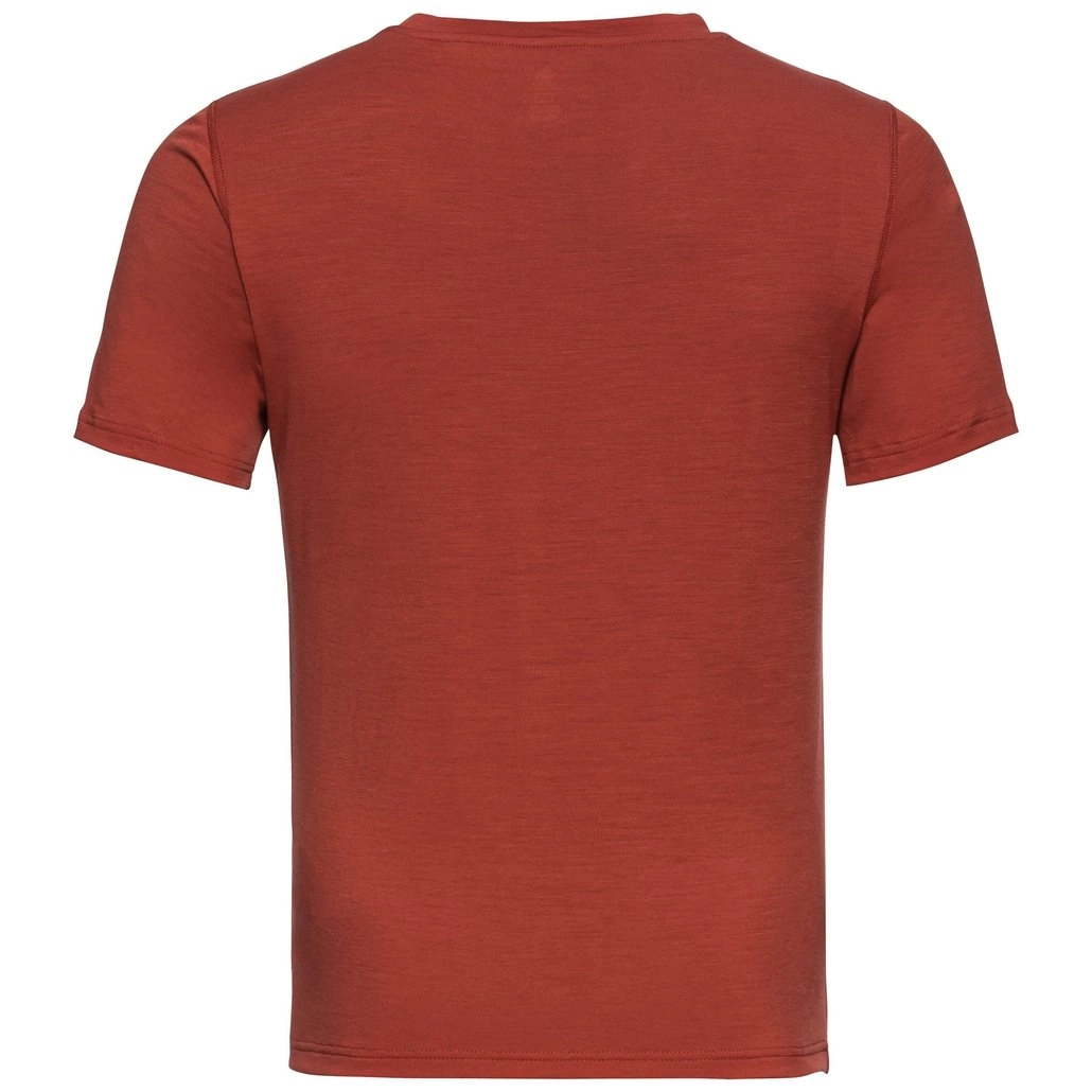 Ondershirt Odlo Men BL TOP Crew Neck S/S Merino 200 Ketchup 4 Ondershirt Odlo Men BL TOP Crew Neck S/S Merino 200 Ketchup - Afbeelding 2