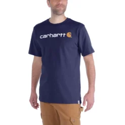 T-Shirt Carhartt Men Core Logo S/S Navy -The North Kleding Winkel 2 EU 103361 412
