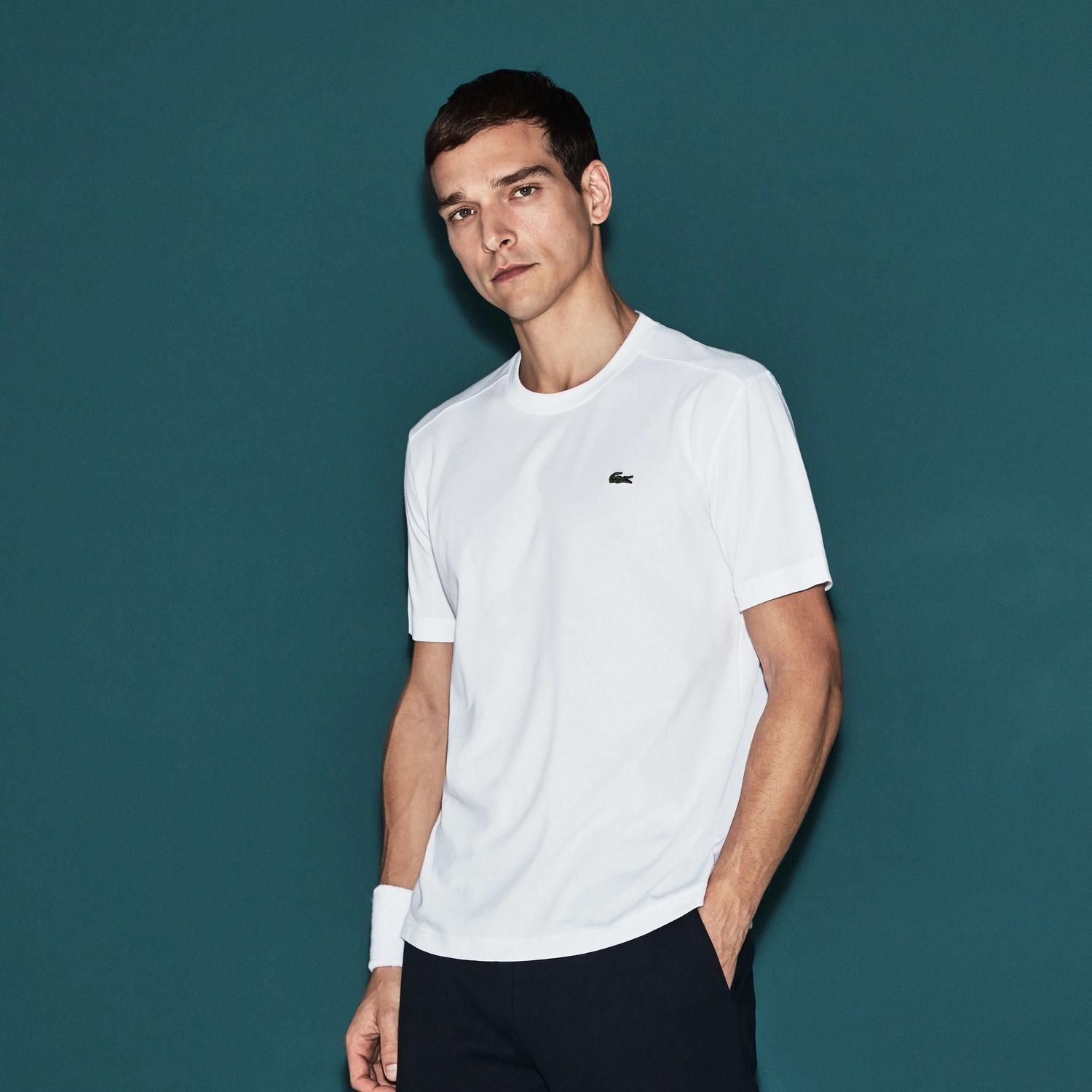 T-Shirt Lacoste Crew Neck White 4 T-Shirt Lacoste Crew Neck White - Afbeelding 2