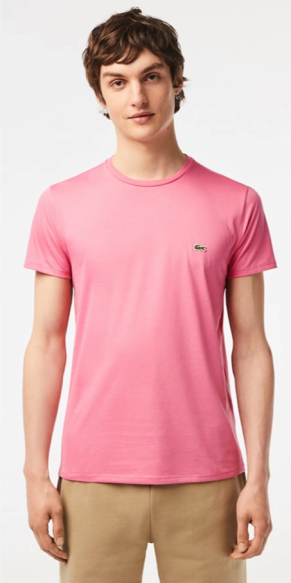 T-Shirt Lacoste Men TH6709 Reseda Pink 4 T-Shirt Lacoste Men TH6709 Reseda Pink - Afbeelding 2