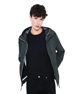 Regenjas Hunter Men Original Lightweight Rubberised Bomber Dark Olive -The North Kleding Winkel 20180801091809 MODEL AW18 ORG MRO4190WAP DOV 3