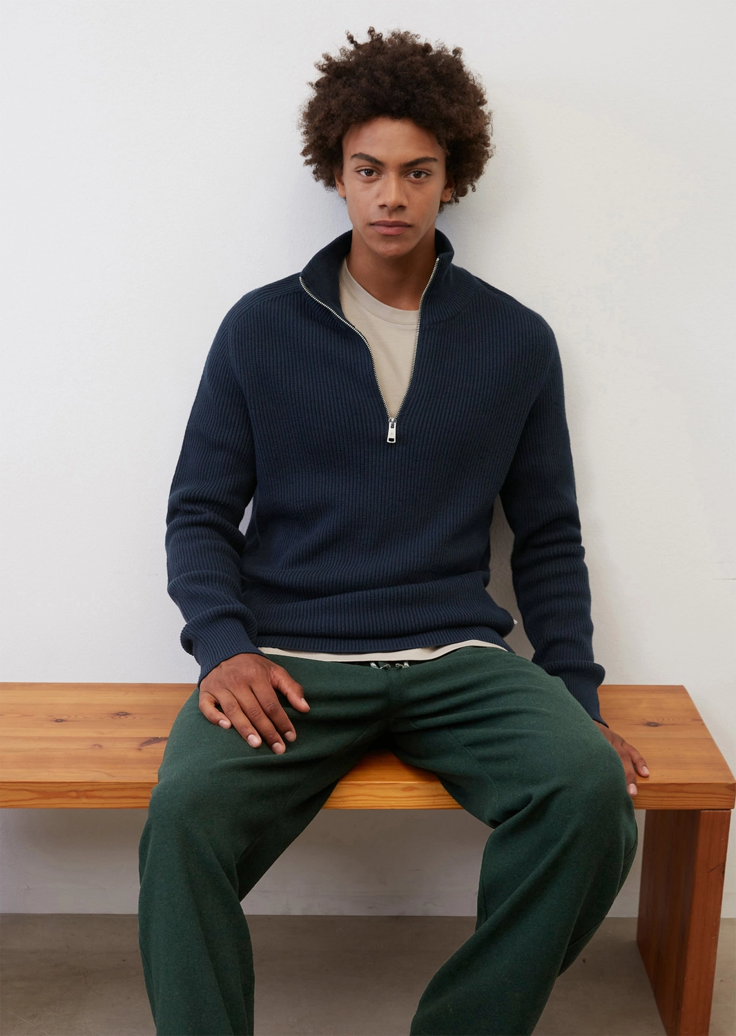 Trui Marc O'Polo Men 229515760392 Dark Navy 4 Trui Marc O'Polo Men 229515760392 Dark Navy - Afbeelding 2