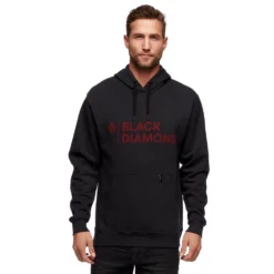 Trui Black Diamond Men Stacked Logo Hoody Black Heather -The North Kleding Winkel 3 3129 source 1655876740