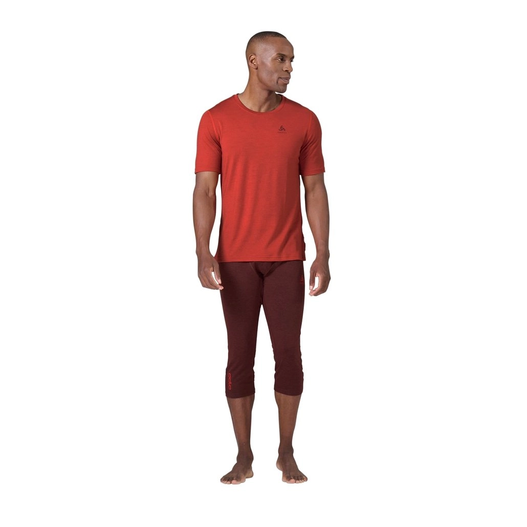 Ondershirt Odlo Men BL TOP Crew Neck S/S Merino 200 Ketchup 5 Ondershirt Odlo Men BL TOP Crew Neck S/S Merino 200 Ketchup - Afbeelding 3
