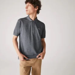 Polo Lacoste Men L1264 Classic Fit Gevlamd Grijs -The North Kleding Winkel 3 L1264 E8G 24202