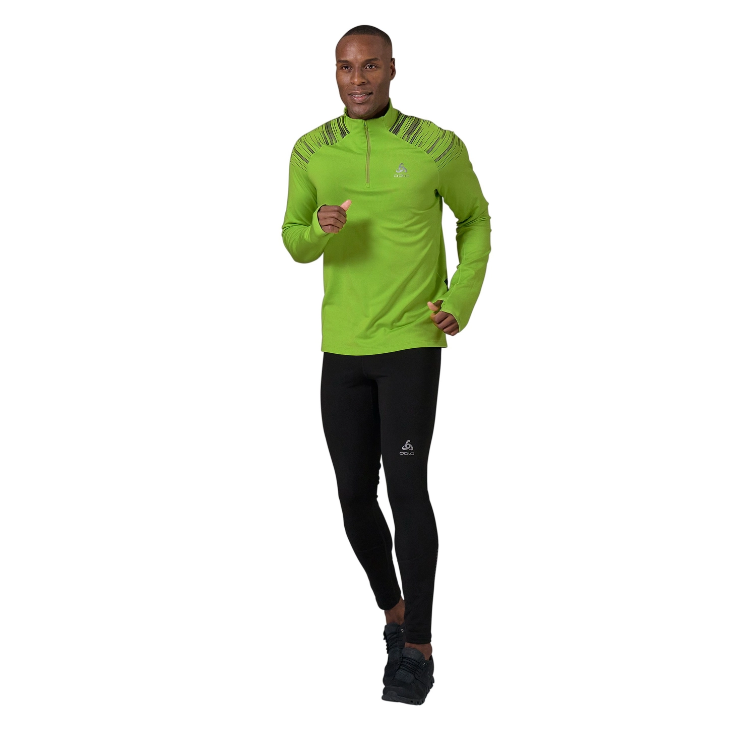 Longsleeve Odlo Men Mid Layer 1/2 Zip Axalp Ceramiwarm Lime Green Black 5 Longsleeve Odlo Men Mid Layer 1/2 Zip Axalp Ceramiwarm Lime Green Black - Afbeelding 3