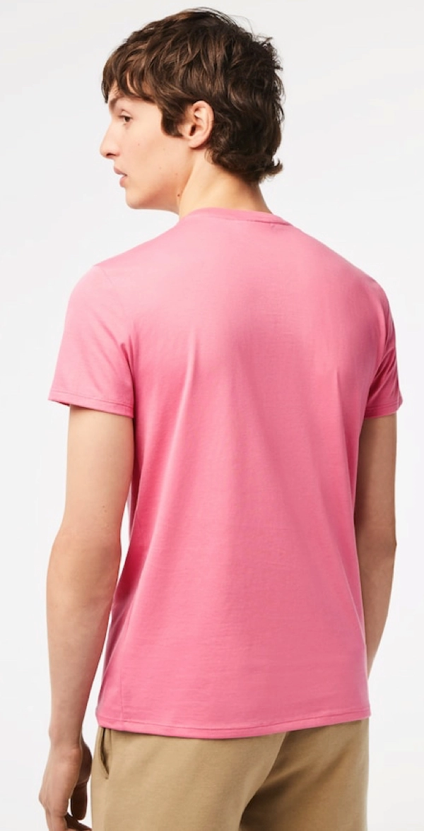 T-Shirt Lacoste Men TH6709 Reseda Pink 5 T-Shirt Lacoste Men TH6709 Reseda Pink - Afbeelding 3