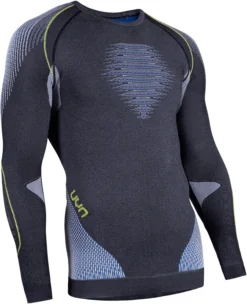 Ondershirt Uyn Men Evolutyon L/S Melange Anthracite Melange Blue Yellow Shiny -The North Kleding Winkel 3 u100013 g976 side.png 1