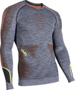 Ondershirt Uyn Men Ambityon L/S Melange Black Melange Orange Yellow -The North Kleding Winkel 3 u100015 b616 side