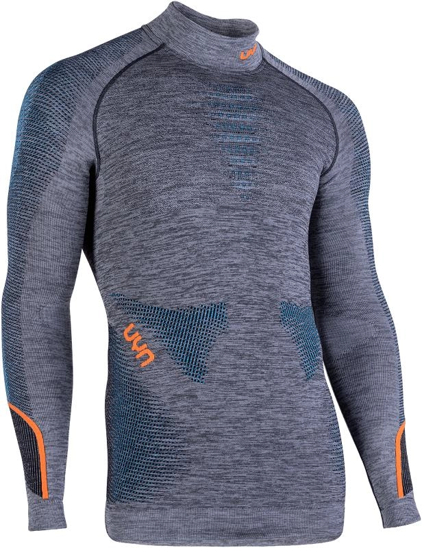 Ondershirt Uyn Men Ambityon L/S Melange Turtleneck Black Melange Atlantic Orange Shiny 5 Ondershirt Uyn Men Ambityon L/S Melange Turtleneck Black Melange Atlantic Orange Shiny - Afbeelding 3
