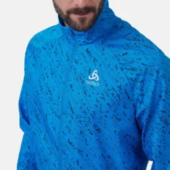 Hardloopjack Odlo Men Essential Light Print Indigo Bunting -The North Kleding Winkel 313742 20865 5