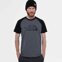 T-shirt The North Face Men Raglan Easy TNF Medium Grey Heather -The North Kleding Winkel 37FV JBV hero