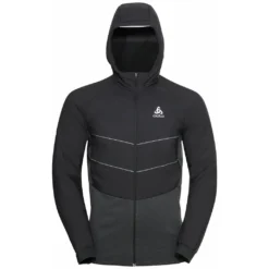 Hardloopjack Odlo Men Jacket Run Easy S-Thermic Black -The North Kleding Winkel 380377