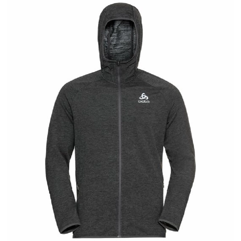 Vest Odlo Men Hoody Midlayer Run Easy 365 Black Melange 6 Vest Odlo Men Hoody Midlayer Run Easy 365 Black Melange - Afbeelding 4