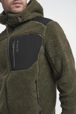 Vest Tenson Men Himalaya Teddy Zip Olive -The North Kleding Winkel 4 5017413680 2