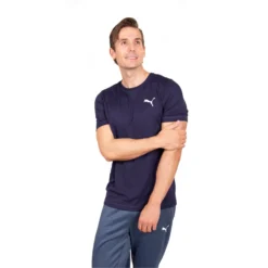 T-Shirt Puma Men ACTIVE Small Logo Tee Blue -The North Kleding Winkel 4 pumapum 586725 06modelshot01