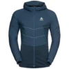 Hardloopjack Odlo Men Jacket Run Easy S-Thermic Blue Wing Teal -The North Kleding Winkel 429846