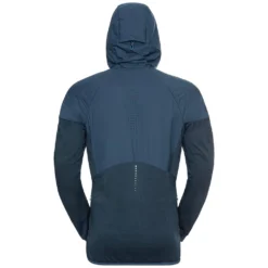 Hardloopjack Odlo Men Jacket Run Easy S-Thermic Blue Wing Teal -The North Kleding Winkel 429868