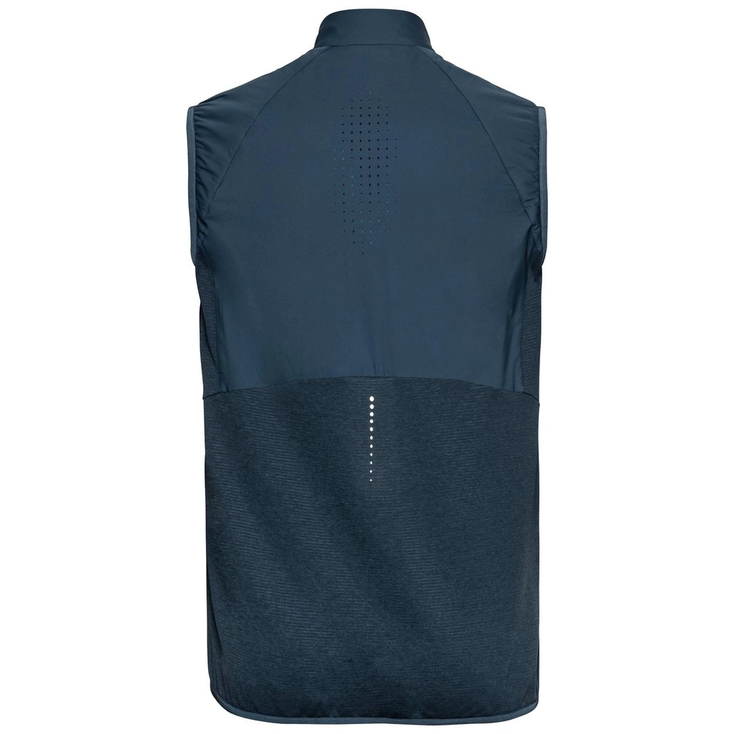 Hardloopvest Odlo Men Vest Run Easy S-Thermic Blue Wing Teal 4 Hardloopvest Odlo Men Vest Run Easy S-Thermic Blue Wing Teal - Afbeelding 2