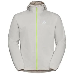 Hardloopjack Odlo Men Jacket Zeroweight Waterproof Odlo Silver Grey Lounge Lizard
