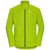Hardloopjack Odlo Men Jacket Zeroweight Pro Warm Lime Green Black -The North Kleding Winkel 434704