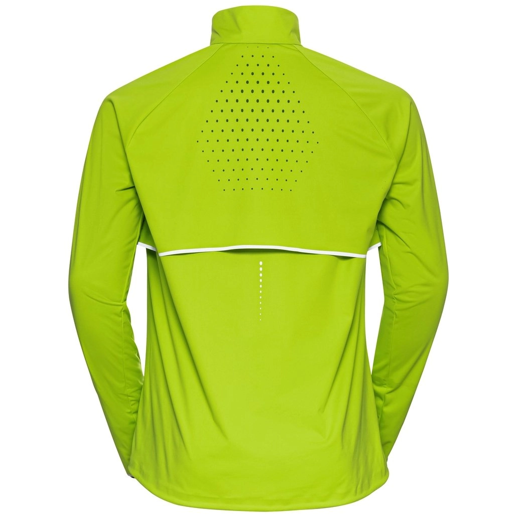 Hardloopjack Odlo Men Jacket Zeroweight Pro Warm Lime Green Black 4 Hardloopjack Odlo Men Jacket Zeroweight Pro Warm Lime Green Black - Afbeelding 2