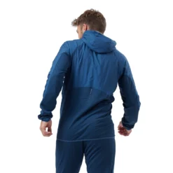 Hardloopjack Odlo Men Jacket Run Easy S-Thermic Blue Wing Teal -The North Kleding Winkel 455850