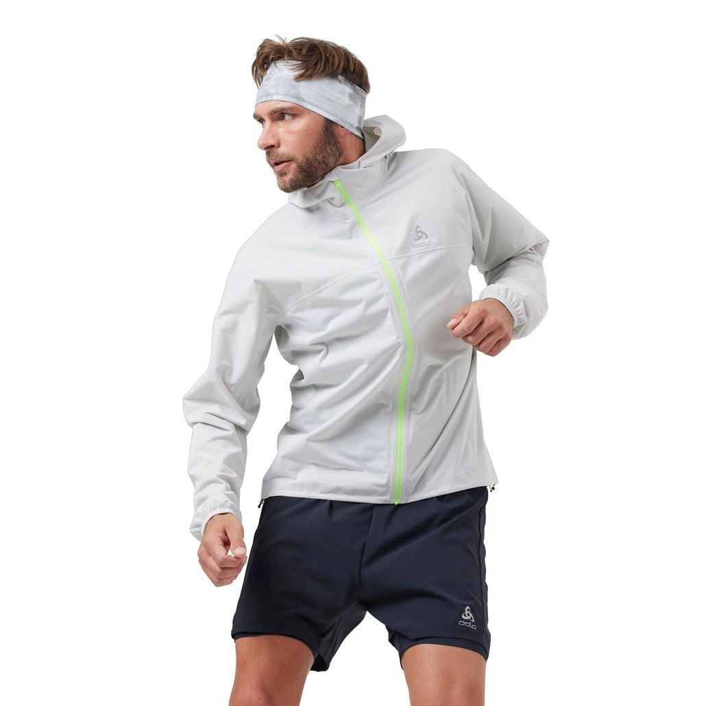 Hardloopjack Odlo Men Jacket Zeroweight Waterproof Odlo Silver Grey Lounge Lizard 7 Hardloopjack Odlo Men Jacket Zeroweight Waterproof Odlo Silver Grey Lounge Lizard - Afbeelding 6