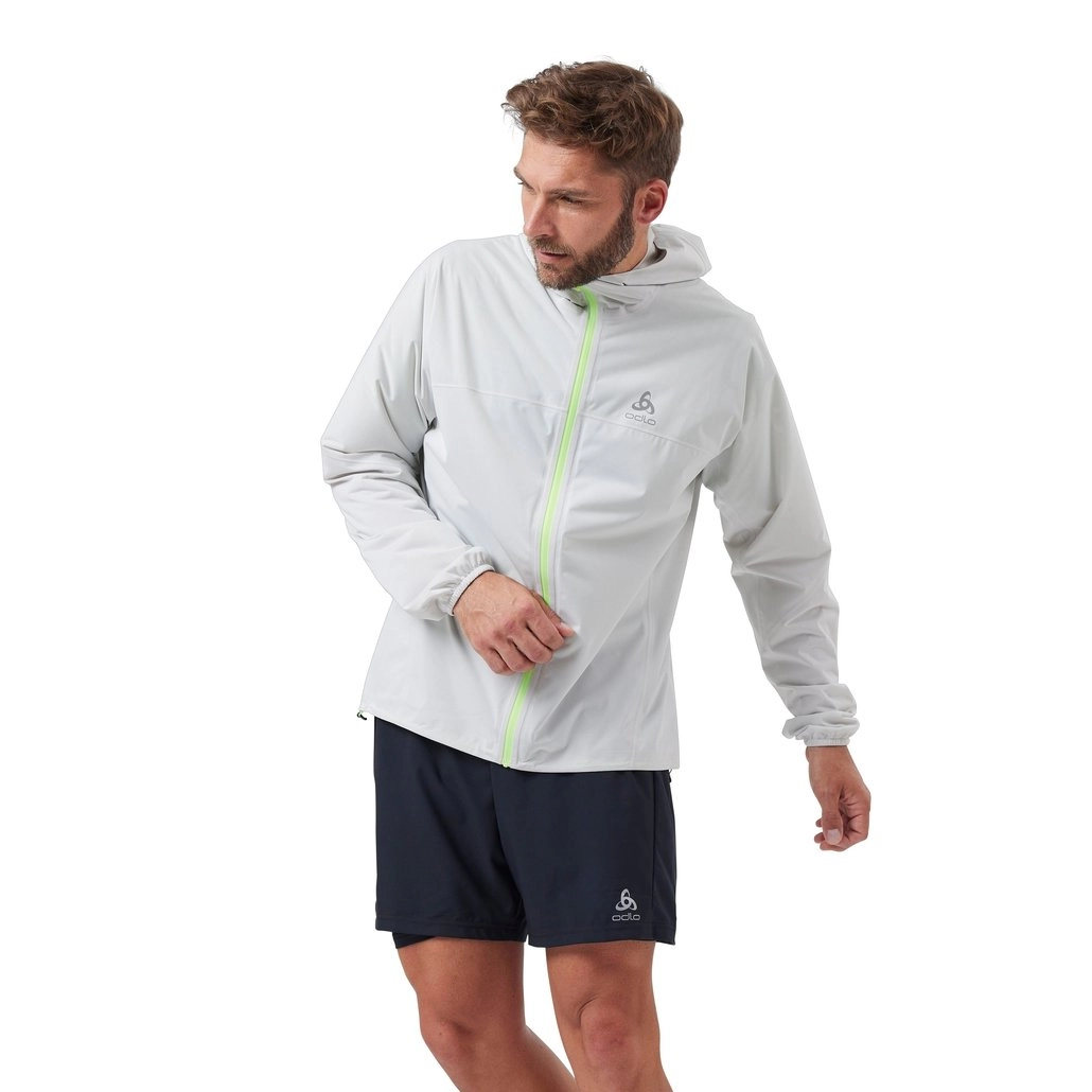 Hardloopjack Odlo Men Jacket Zeroweight Waterproof Odlo Silver Grey Lounge Lizard 11 Hardloopjack Odlo Men Jacket Zeroweight Waterproof Odlo Silver Grey Lounge Lizard - Afbeelding 10