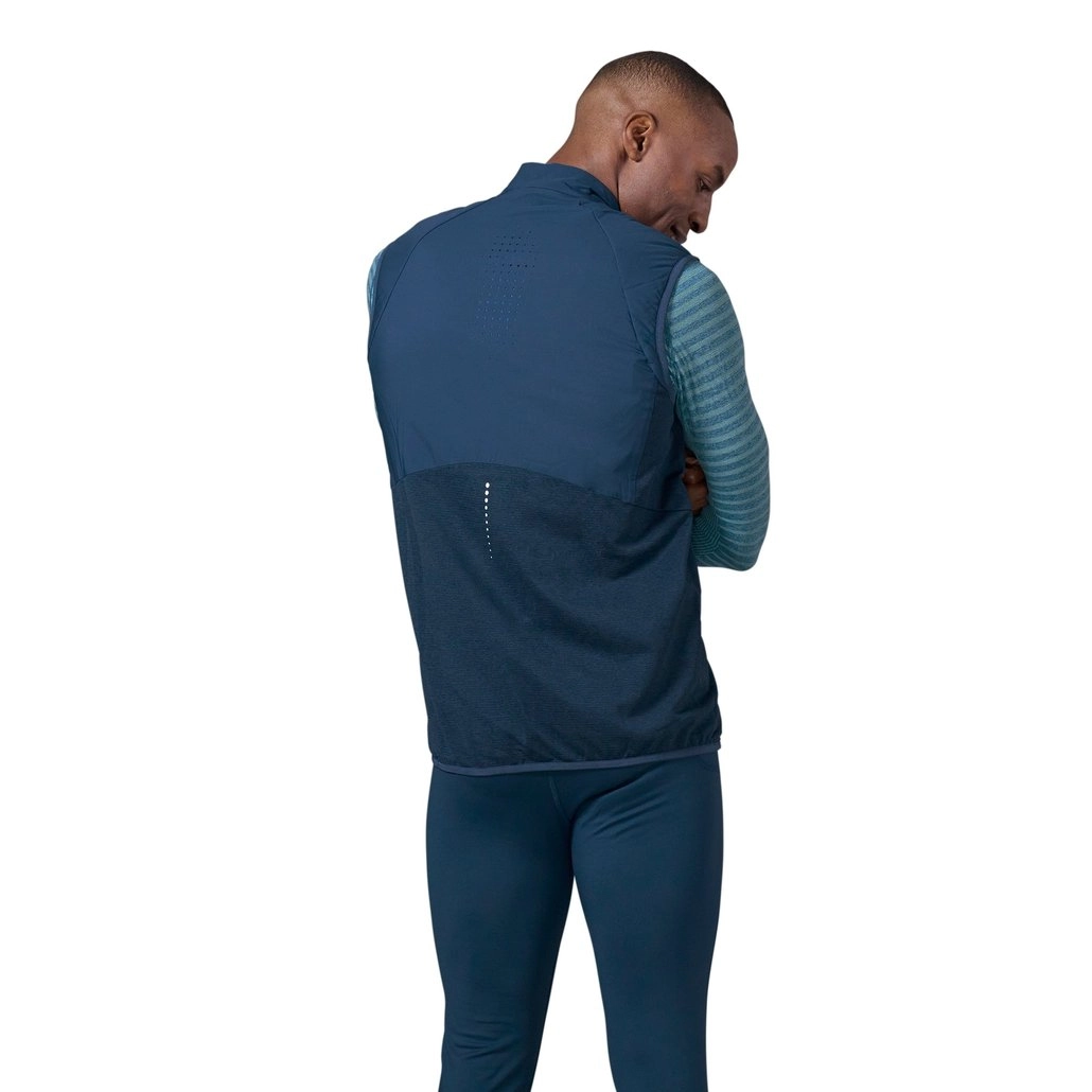 Hardloopvest Odlo Men Vest Run Easy S-Thermic Blue Wing Teal 5 Hardloopvest Odlo Men Vest Run Easy S-Thermic Blue Wing Teal - Afbeelding 3