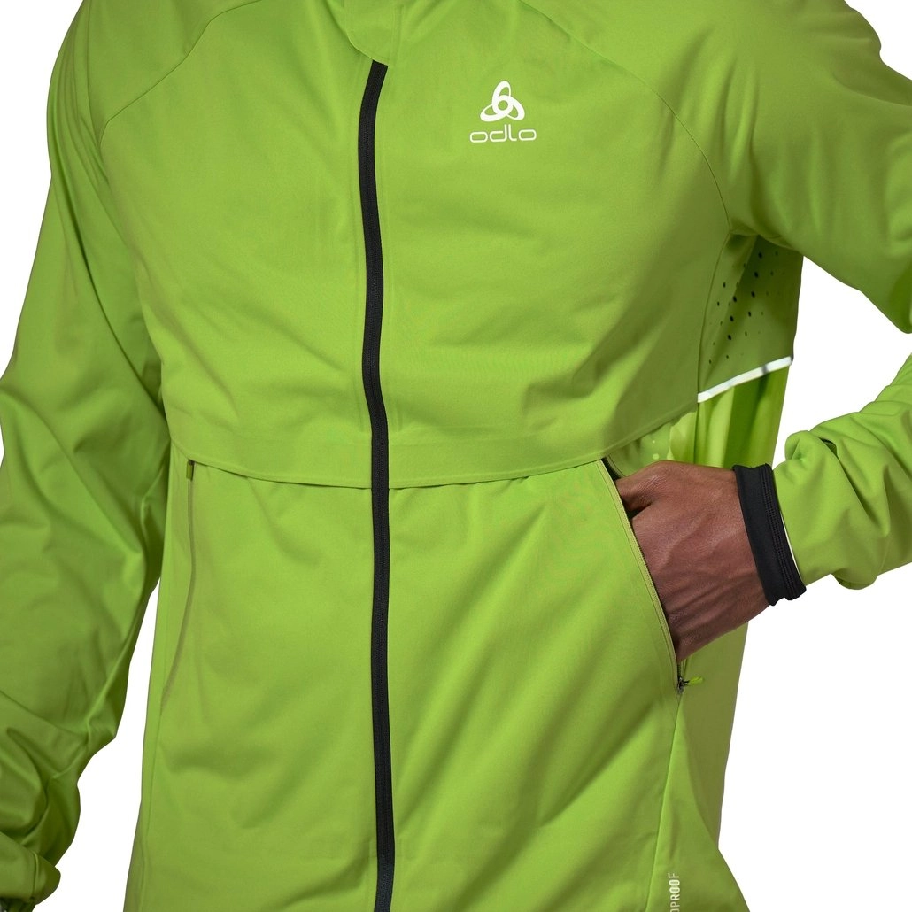 Hardloopjack Odlo Men Jacket Zeroweight Pro Warm Lime Green Black 8 Hardloopjack Odlo Men Jacket Zeroweight Pro Warm Lime Green Black - Afbeelding 6