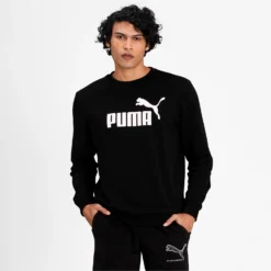 Trui Puma Men Essentials Big Logo Crew Black -The North Kleding Winkel 5 pumapum 586680 01modelshot01