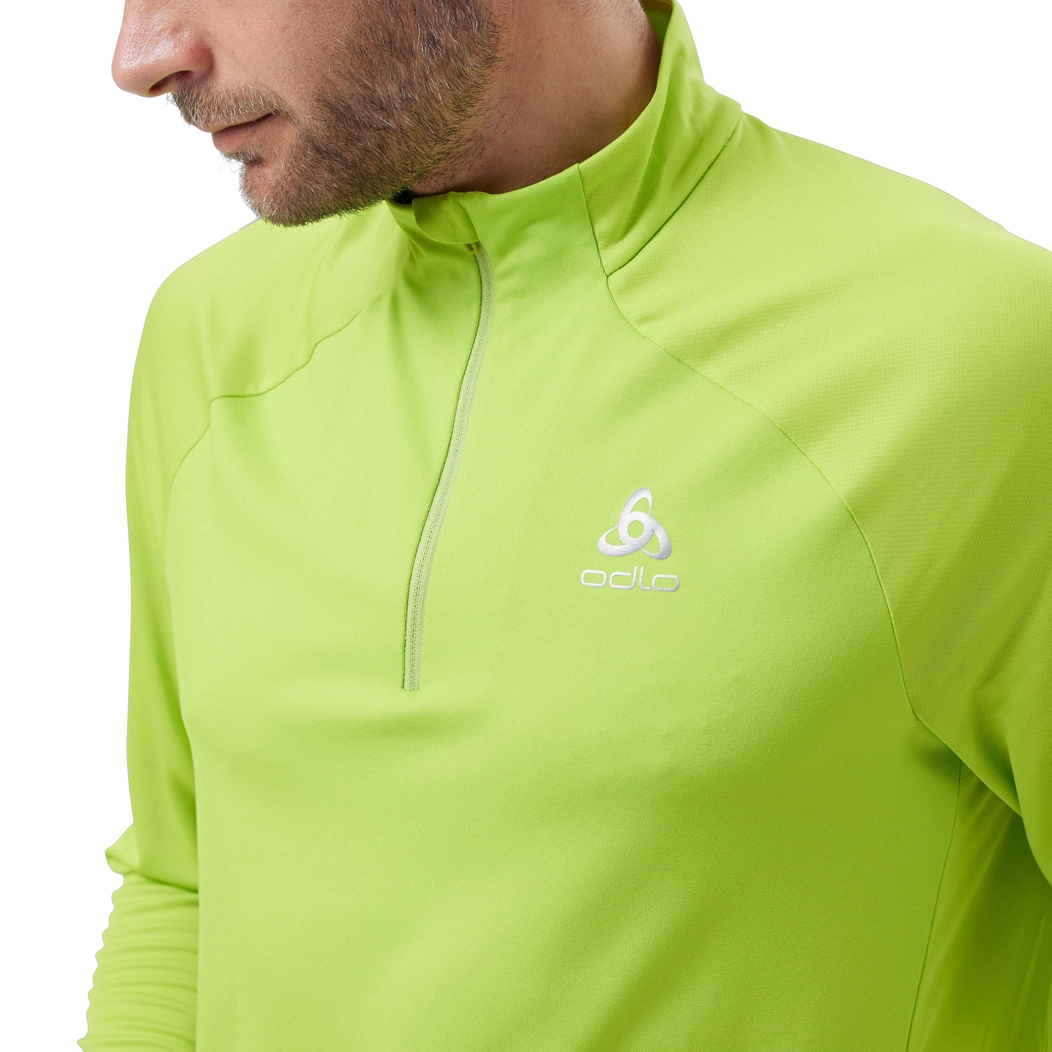 Longsleeve Odlo Men Mid Layer 1/2 Zip Essential Ceramiwarm Lime Green 9 Longsleeve Odlo Men Mid Layer 1/2 Zip Essential Ceramiwarm Lime Green - Afbeelding 7