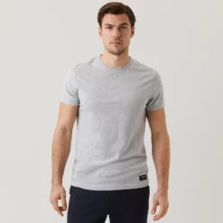 Bjorn Borg T-Shirt Björn Borg Men Tee Centre Light Grey Melange